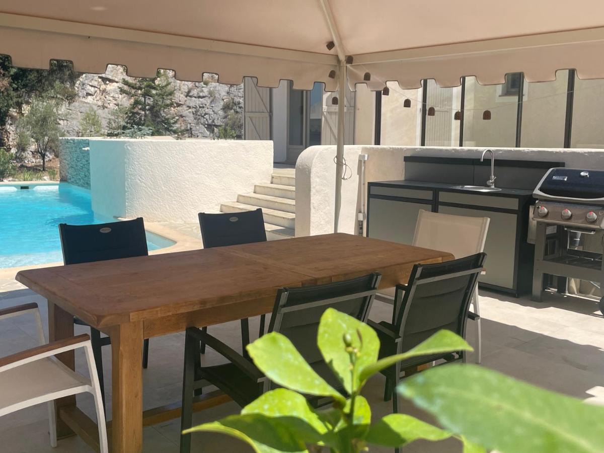 La Villa Des Carriers- Maison Avec Piscine Proche Mer Roquefort Les Pins Bagian luar foto